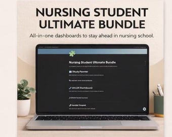 Nursing Student Bundle | NCLEX Prep, Clinical Tracker, Shift Planner (Digital Download)