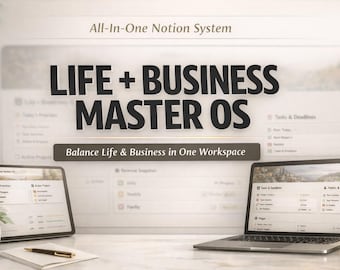 Notion Life + Business Master OS / Sistema todo en uno (Descarga digital)