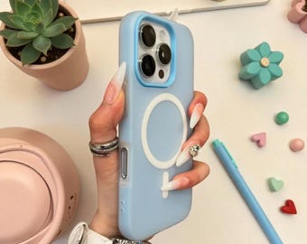 Luxury Candy Color MagSafe Case for iPhone 17 16 15 14 13 12 Pro Max Plus 2 in 1 Magnetic Wireless Charging Clear Matte Soft Phone Cover