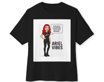 Ariel Vibes-T-shirt met karakter | T-shirt met rood haar tekenfilm