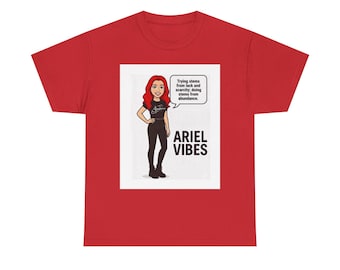 T-shirt met stripfiguur Ariel Vibes | Rood haar T-shirt met meisjesillustratie