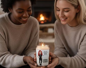 Ariel Vibes Cartoon Woman-kaars | Sojakaars 13,75 oz