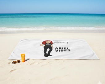 Handdoek stripfiguur Ariel Vibes | Strandhanddoek