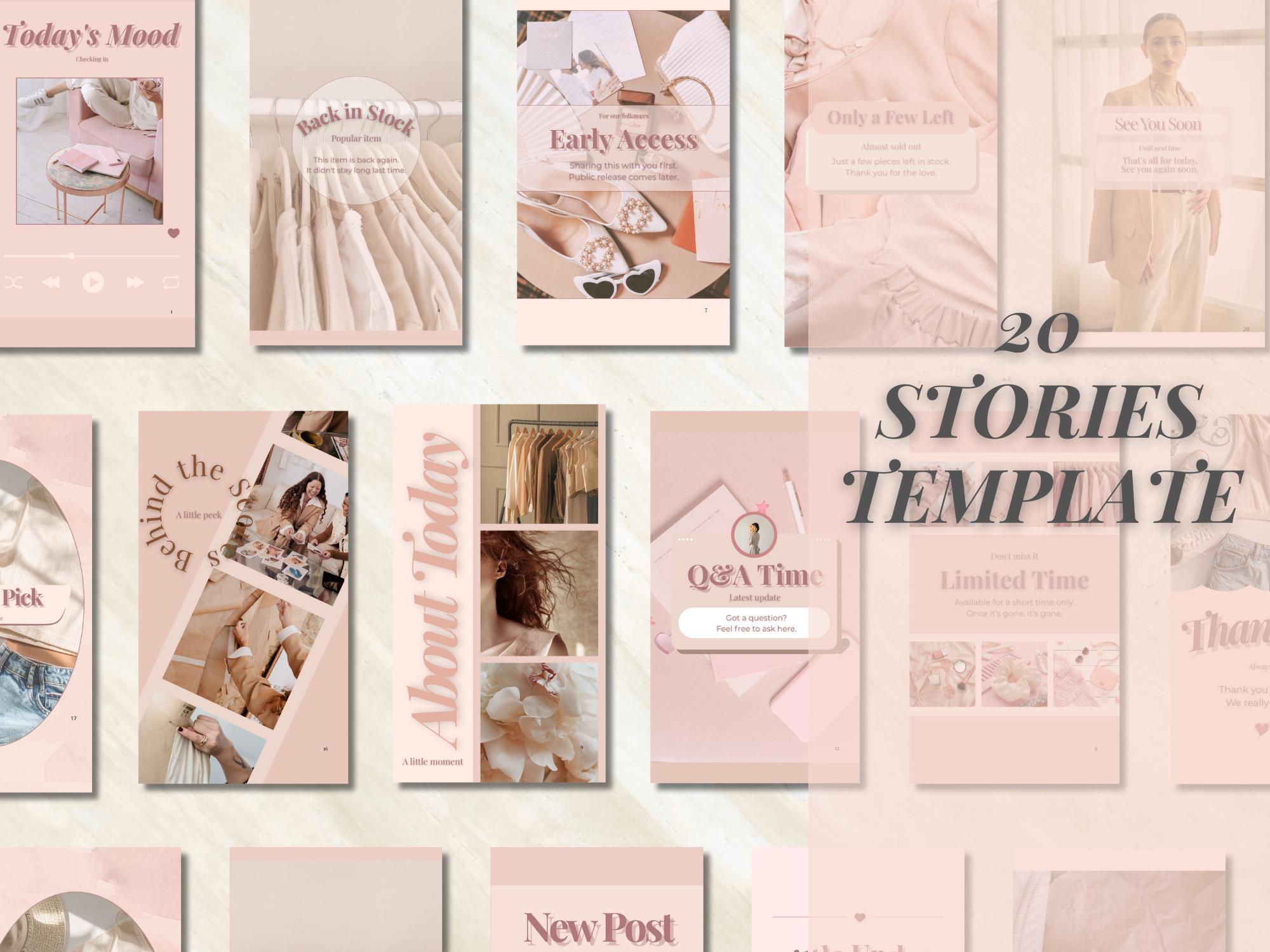 Soft Pink Instagram Templates for Canva | Social Media Content Pack - Etsy