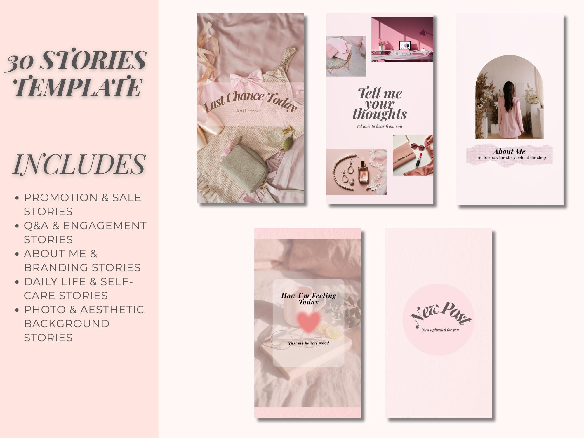 Pink Instagram Templates for Canva | Social Media Content Pack - Etsy