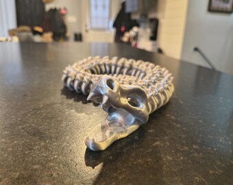 Articulating 3D print snake skeleton