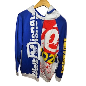 Walt Disney World 2021 Mickey Mouse Full Zip Hoodie Blue White Red XL image 1