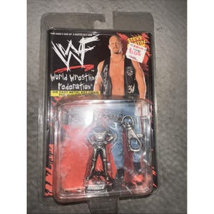 Never Opened 1998 WWF Stone Cold Steve Austin Die Cast Keychain Wrestling