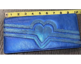 Vintage  Marc Jacobs Heart Clutch Blue Wallet Purse