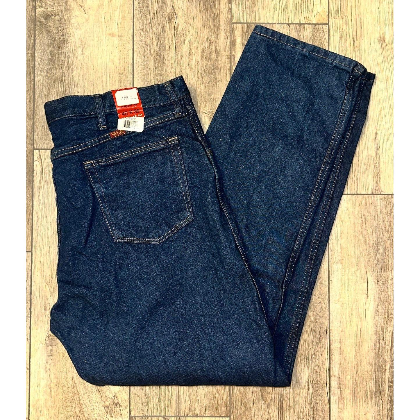 Jean Vintage Rustler Pour Homme - Taille W38 L30 - 100% Coton, Jambe Droite - Neuf Avec étiquettes, Made In USA