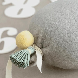Plush Balloon Baby Boy & Girl Milestone Sign Photo Prop | Newborn, Baby Shower Gift Set Sage Green