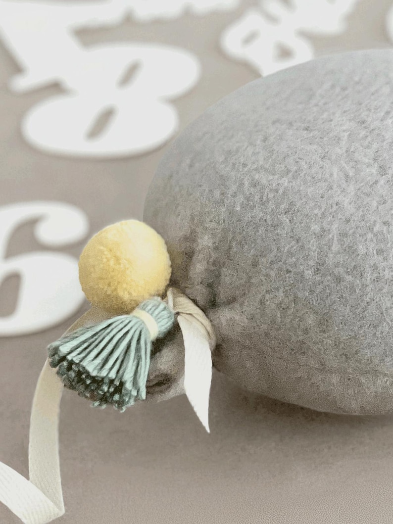 Plush Balloon Baby Boy & Girl Milestone Sign Photo Prop | Newborn, Baby Shower Gift Set Sage Green