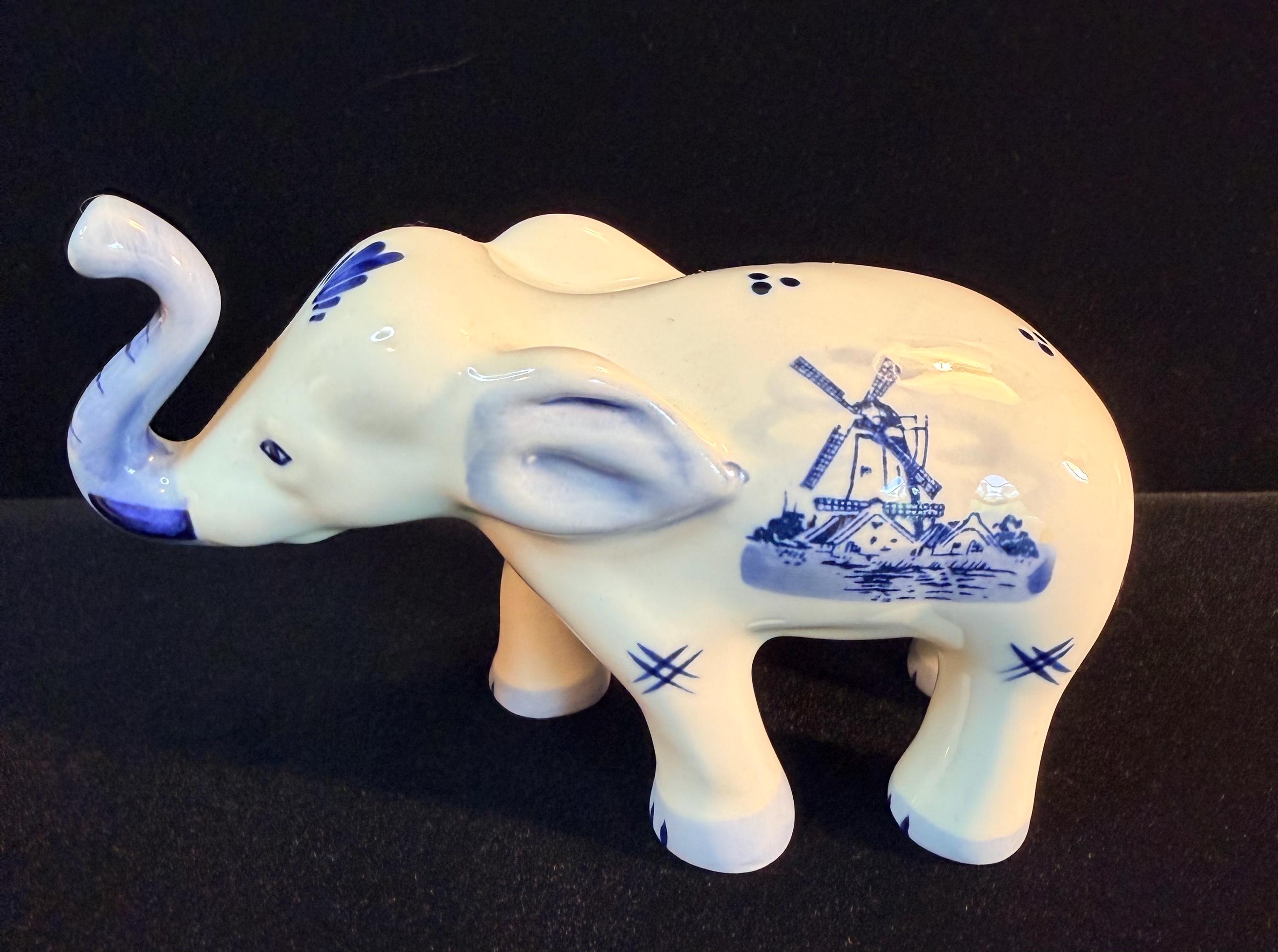 Delft Blue Elephant - Etsy