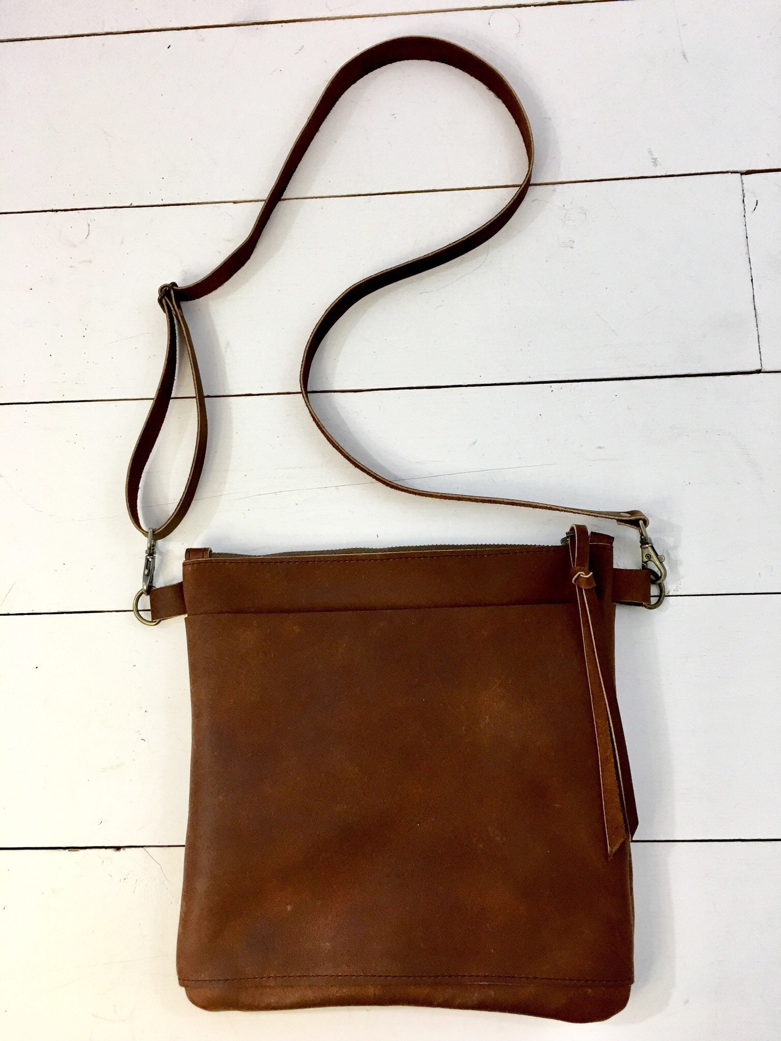 Brown leather crossbody bag brown leather purse crossbody Etsy