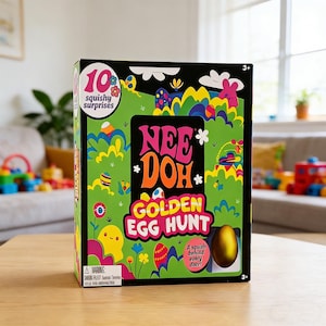 Nee Doh Golden Egg Hunt Squishy Advent Calendar – 10 Easter Surprises, Fidget Toy