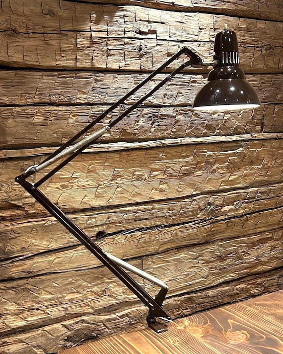 Luxo L1 Clamp Desk Lamp, Adjustable Architect Lamp, Vintage 