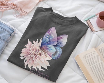 Schmetterlings-Strickpullover | Inspirierende Pullover | Schmetterling Pullover | Geschenk für Sie | Du Bist Genug | Grafik-Sweatshirt Gemütliches Sweatshirt