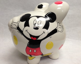 Personalized Piggy Bank Mickey Mouse
