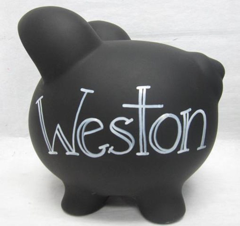 Personalized Piggy Bank Decorate your own Chalkboard Etsy