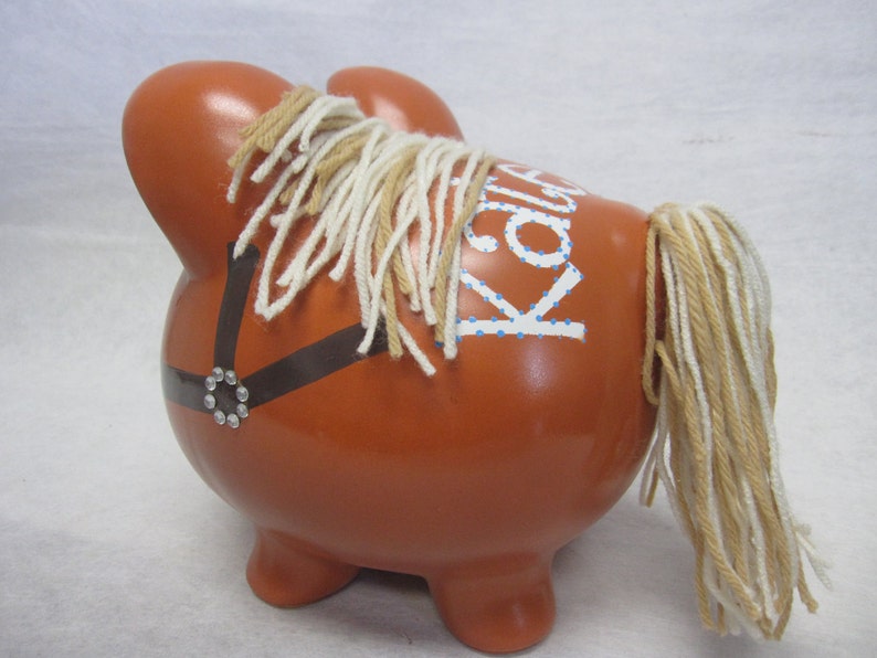 Personalized Piggy Bank Custom Horse Etsy