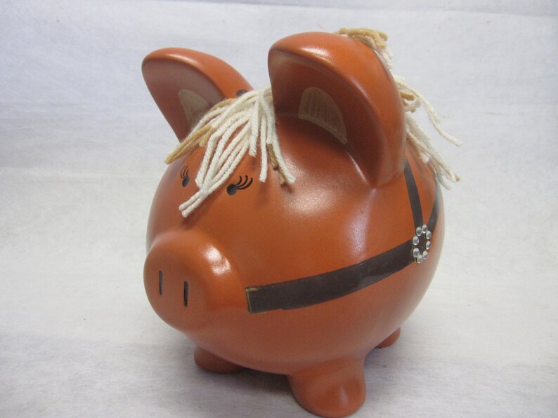 Personalized Piggy Bank Custom Horse Etsy
