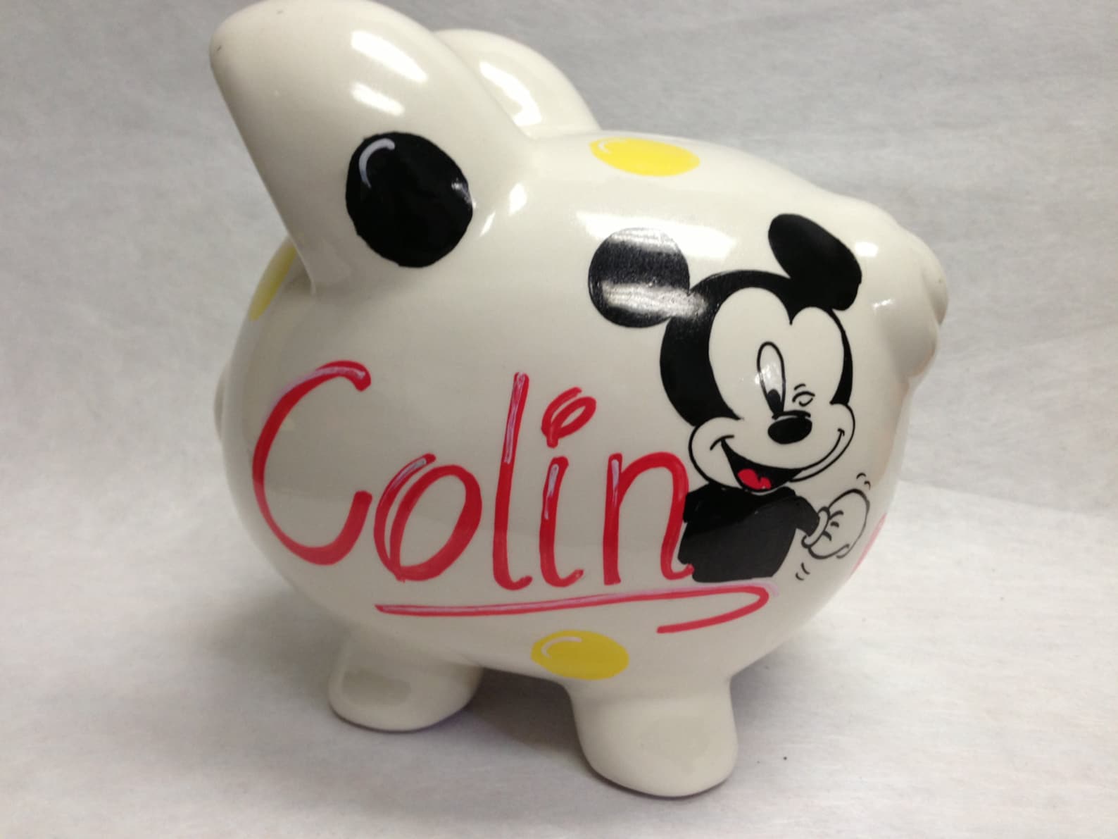 Personalized Piggy Bank Mickey Mouse Etsy