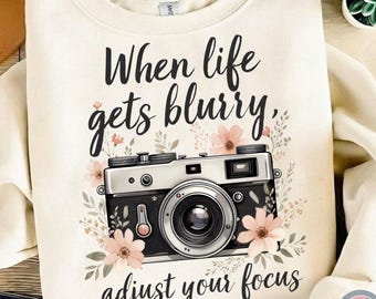 Retro Camera PNG, Wildflower Clipart - Boho Photography Design (Digital Download)