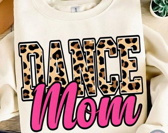 Dance Mom Leopard PNG, Sublimation Design (Digital Download)