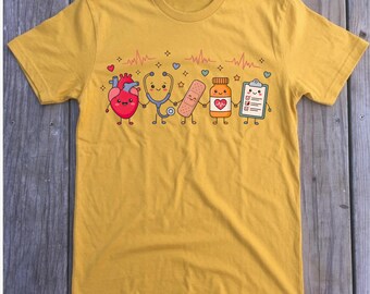 Medical Squad Kawaii T-Shirt, Nurse Healthcare Worker Tee, RN Graduation Gift