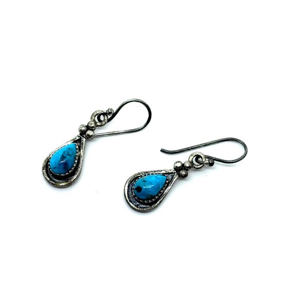 Vintage Sterling Silver Turquoise NK Signed South… - image 6