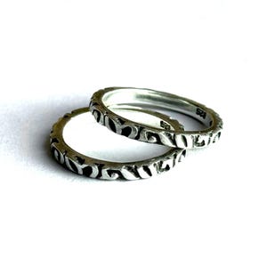 Vintage Sterling Silver Silpada Retired R1384 Pair Stacking Rings Size 9