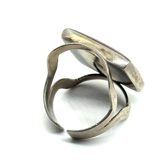 Vintage 950 Silver Large Statement Goldstone Mode… - image 6