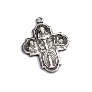 Vintage Sterling Silver Four Way Cross Medal IMI