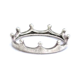Vintage Sterling Silver Pandora Crown Ring Size 8.25