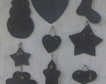 SLATE Shapes Handmade Peach Bottom, PA- Star, Shamrock, Tree, Clover, Gingerbread Man, GIFTS-Best Slate in the World-Painting