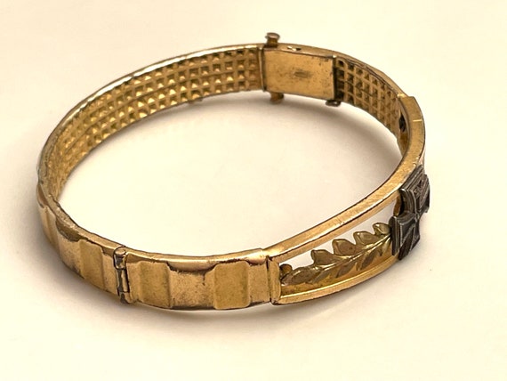 WWI German Iron Cross bracelet, 1914, gold plated… - image 3