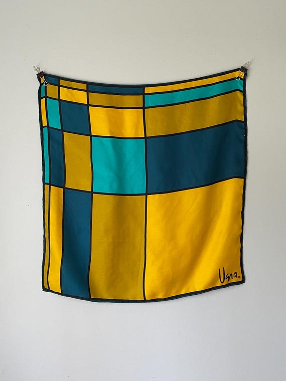 Coordinated scarf set, Vera color block and Laura… - image 1