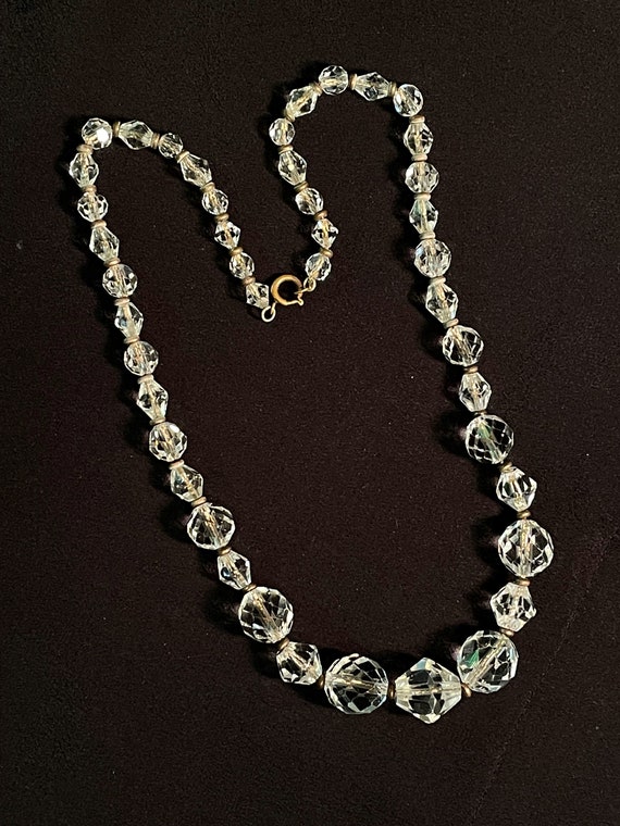 Art Deco crystal bead necklace, exceptional qualit
