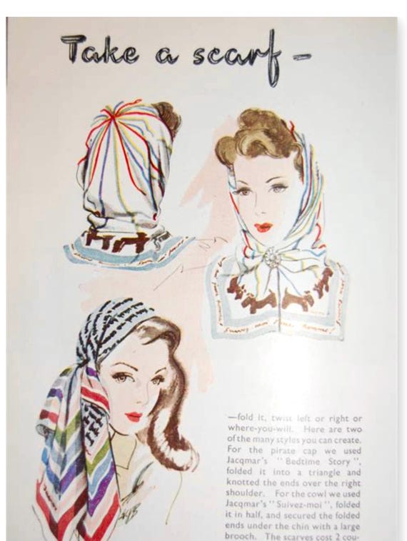 Coordinated scarf set, Vera color block and Laura… - image 10