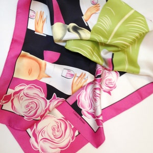 A C Canova Art Deco Silk Scarf for Chateau Kirwan Margaux Wine Night ...