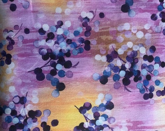 Fabric by 1/2 yard Designer quilting cotton,crafts art ,mixed media Lavender print Robert Kauffman