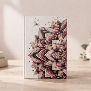 Mandala Daily Planner A5 Personalized |Elegant Spiral Planner with Schedule Layout |Detachable Notepad |Minimalist Productivity Planner Gift