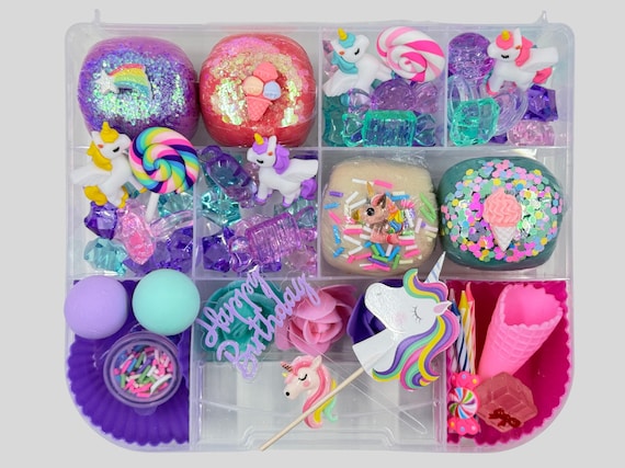 Unicorn Birthday Play Dough Sensory Kit For Kids Birthday Learning Activity For Girl Stem Fine Motor Montessori Play Screen Free Play Gift