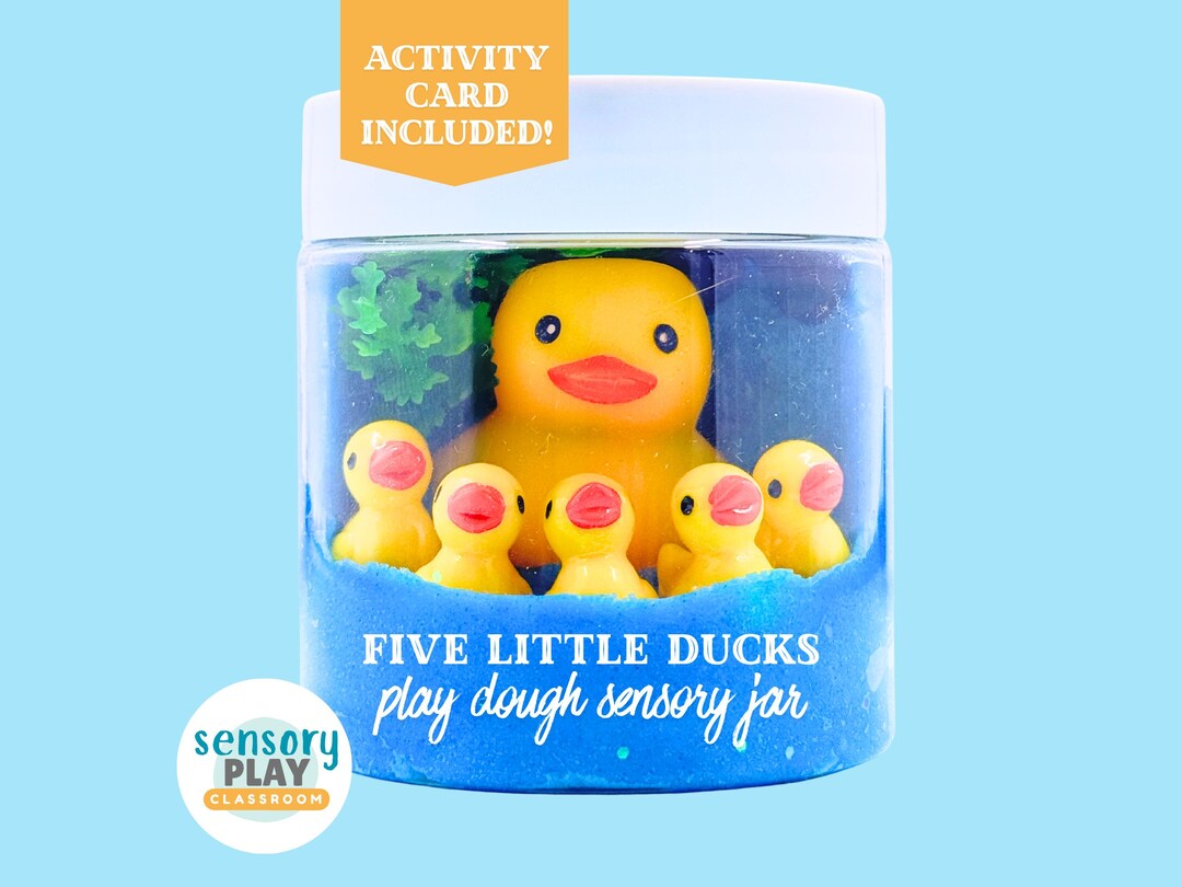 Five Little Ducks Play Dough Sensory Jar With Activity Card | Birthday ...
