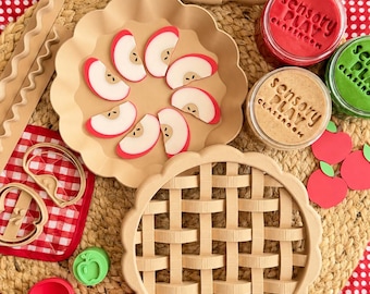 Apple Pie Collection Sensory Kit, Fall Theme Activity, Kids Age 3 4 5 6 7, Homeschool Activity, Pretend Play For Baking, Dramatic Play