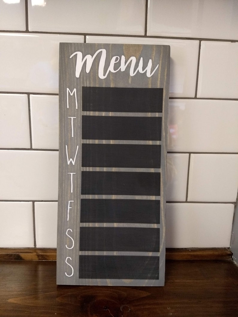 Chalkboard Menu Wooden Farmhouse Sign