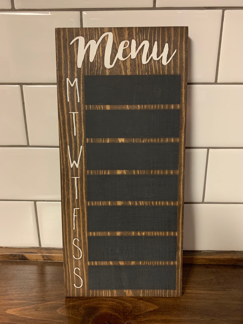 Chalkboard Menu Wooden Farmhouse Sign