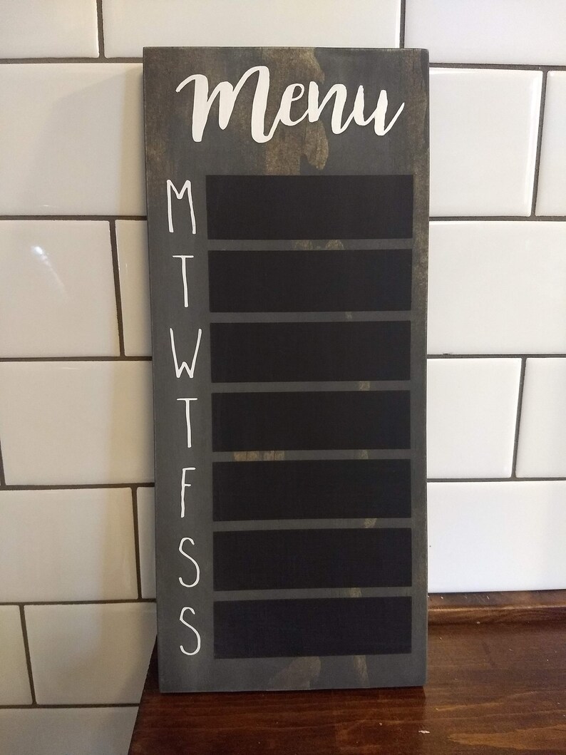 Chalkboard Menu Wooden Farmhouse Sign