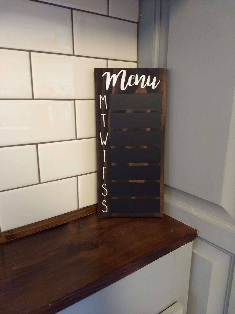 Chalkboard Menu Wooden Farmhouse Sign