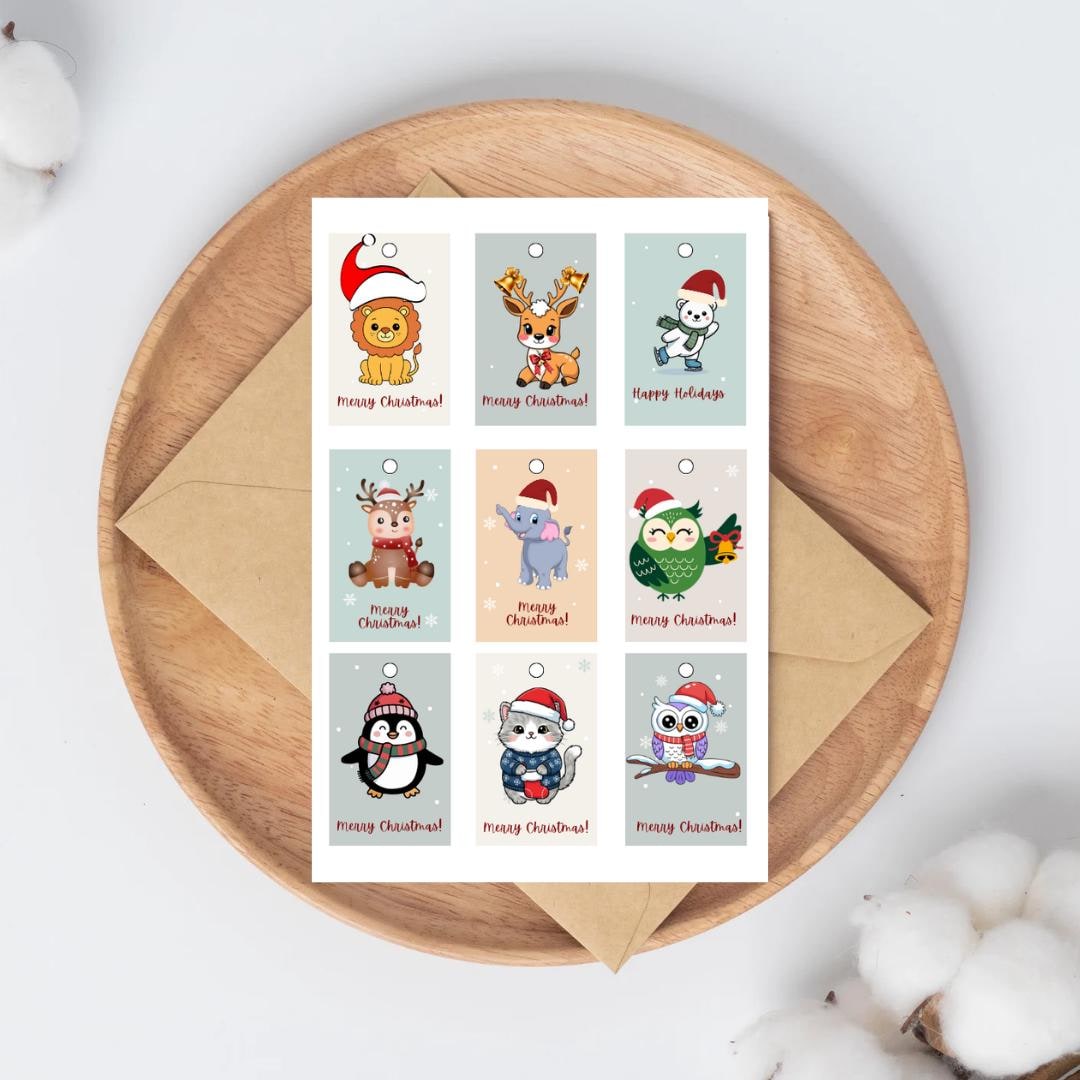 45 Christmas Gift Tags Printable | Holiday Gift Tags | Xmas Gift Wrap ...